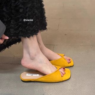 Giảm giá hấp dẫn!Pháp Đế Phẳng Chống Trơn Trượt Phong Cách Mới Flip-Flops Mùa Hè Mặc Ngoài Dép Nữ Nhỏ Có Váy Dép Nữ