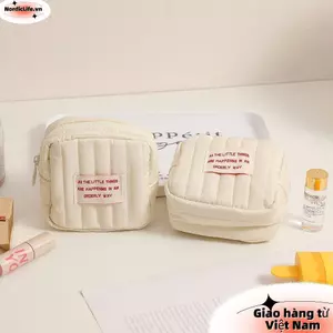 Túi lưu trữ nhỏ NORDICLIFE, Ví đựng tiền xu Mini dễ thương, có dây kéo Băng vệ sinh Túi đựng mỹ phẩm di động