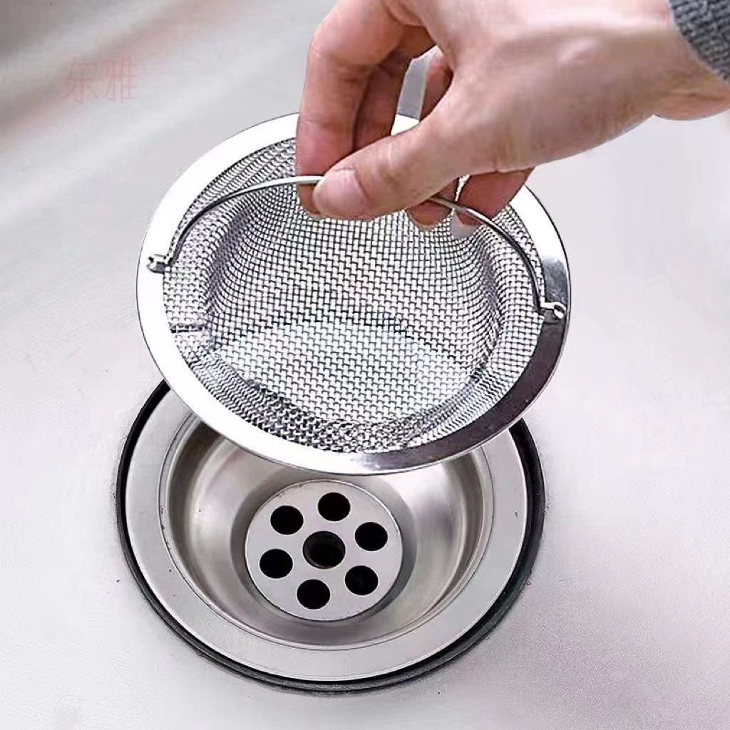 [2421 Mua lại] Lưới lọc bồn rửa chén bằng thép không gỉ Lưới thoát nước chậu rửa rau Lưới lọc máy rửa chén Giỏ đựng rác đa năng PJ10