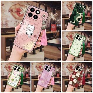 Ốp Điện Thoại Tua Rua Chuông Cho ZTE Blade A35 / A55 Chống Sốc Chống Thấm Nước Dễ Thương Graffiti TPU Hoạt Hình Silicon Mềm Vỏ Bọc Toàn Bộ Bảo Vệ Túi Điện Thoại Bền Thiết Kế Thời Trang Chống Bụi