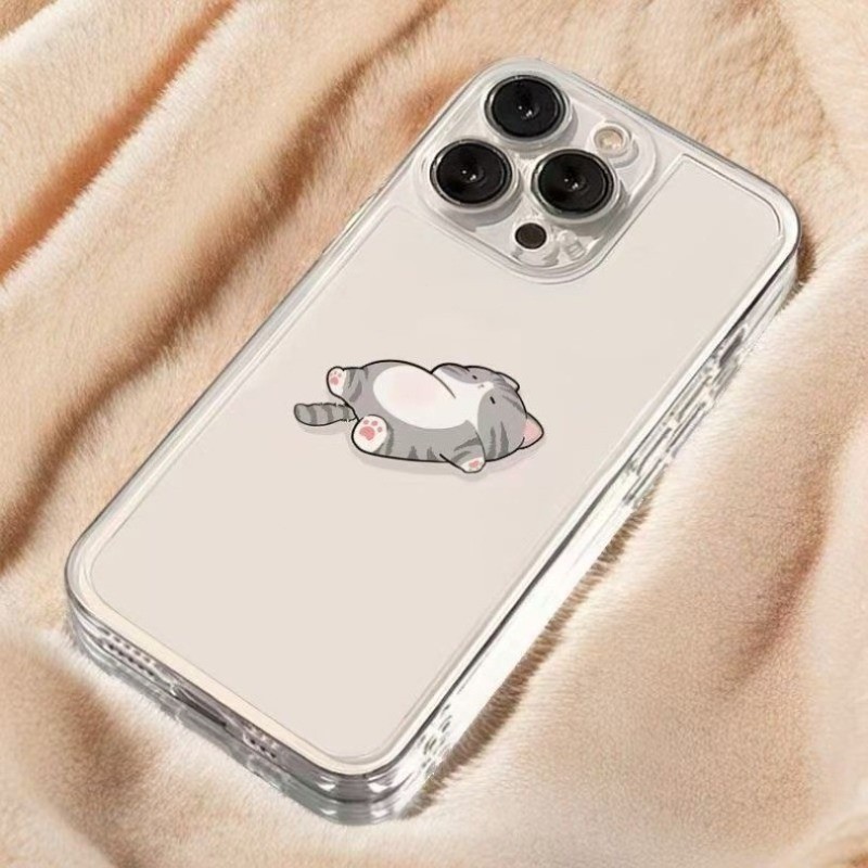 Dễ Thương Ngủ Mèo Cặp Vợ Chồng Trường Hợp Điện Thoại Cho iPhone 17 16 15 14 13 12 11 Pro Max X XR XSMax 7 8 Plus SE2020