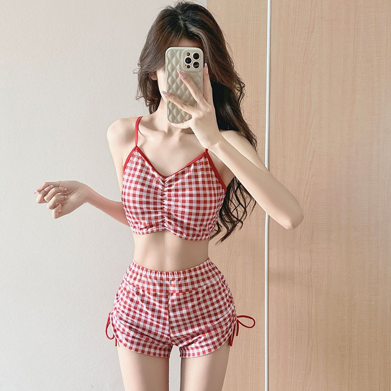 Nova-Bikini cho nữ set đồ bơi 3 chi tiết đi biển du lịch áo 2 dây quần tam giác kèm áo lưới