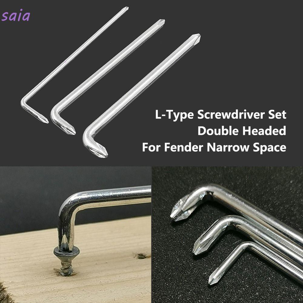 SAIA 3 Cái / bộ Tua Vít Cánh Tay Ngắn Cho Fender Không Gian hẹp Dụng Cụ Cầm Tay Di Động Loại L