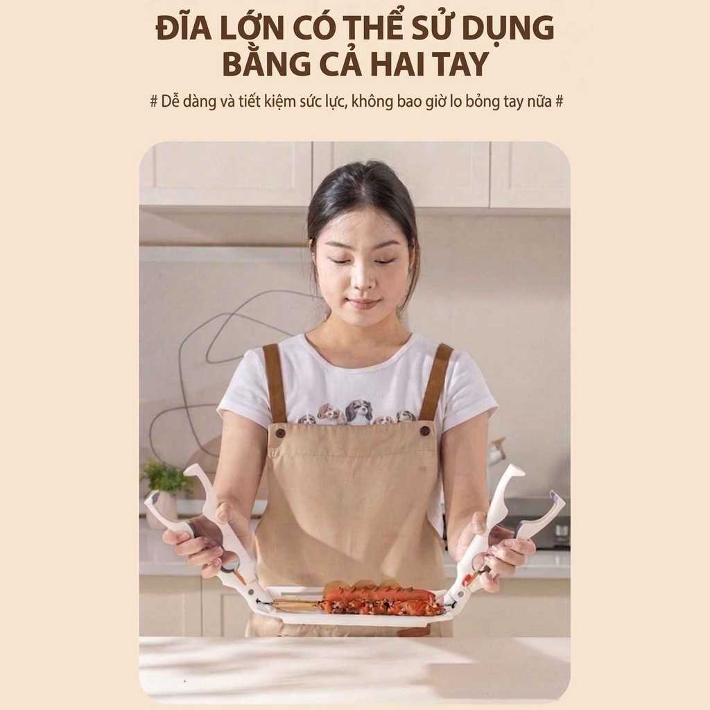 Kẹp Gắp Bát Đĩa Chống Bỏng 3 Trong 1 Đa Năng Dụng Cụ Nhà Bếp Lấy Đồ Nóng Tiện Lợi