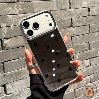 Dành Cho Moto G22 E32 G75 G15 Power G05 G04S E15 S50 E22 E22i E20 E13 E7 Edge 60 50 Fusion 40 Neo Pro Vỏ Điện Thoại Gương Trang Điểm Dễ Thương Đơn Giản Mạ Hoa Đen Vỏ Sang Trọng