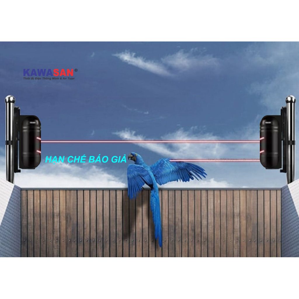 [Chính hãng] Hàng rào chống trộm hồng ngoại 2 tia có dây Kawasan B20M – B30M - B100M