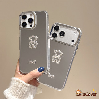 3D INS Nơ Gấu Kim Cương Giả Trang Điểm Gương Dành Cho Tecno Spark G03 Go 2 1 2024 50 40C 30 30C Slim 10 Pro 9 8 8C 6 5 Air Go 2025 Dễ Thương Bling Sang Trọng Thanh Lịch Mỏng Cô Gái
