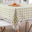 XYLJJ14 Vải Lanh Cotton Kết Cấu Bàn Vuông Khăn Trải Bàn Tua Rua Ren Cạnh Hình Chữ Nhật Tròn Vải Bàn Cà Phê Vải Tùy Chỉnh