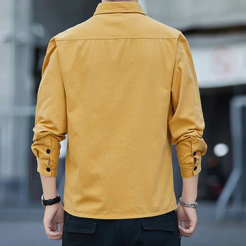 Áo Sơ Mi Dài Tay Cotton Nguyên Chất Nam Xuân Thu Quần Áo Phong Cách Hồng Kông Quần Áo Rời Nam Mùa Hè Giữa Tay Áo Sơ Mi Áo Sơ Mi Áo Sơ Mi Tay Ngắn