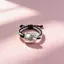 Bạc Nguyên Chất 999hellokitty Nhẫn Dệt Tay Bạc Hello Kitty Trượt Kéo Nhẫn Bạn Gái Quà Tặng Sinh Nhật