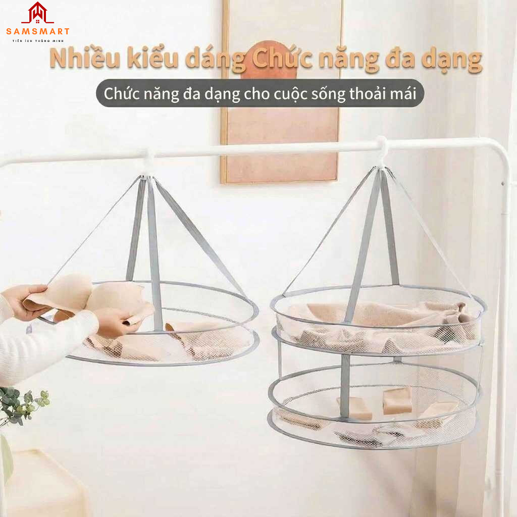 Lưới Phơi Đồ Đa Năng Gấp Gọn – Giữ Dáng Quần Áo, Chống Nhăn, Dụng Cụ Gia Đình Tiện Dụng
