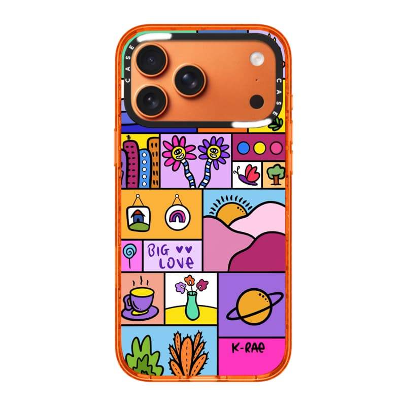CASECASE X BIG LOVE Cam / Đỏ / Perri Bộ sưu tập kẹo tím Màu sắc trong suốt cứng hút từ tính Vỏ tác động cho Apple IPhone 13 14 15 16 17Pro Max Plus Có hộp