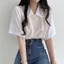 Áo Polo Thun Ngắn Tay Màu Tương Phản Phong Cách Preppy, Dành Cho Nữ Mùa Hè 2026