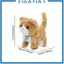 Meowing Walking Kitty Plush Toy Tail Wagging Đa năng cho trẻ mới biết đi 18x10x17cm với chức năng ghi âm Mô phỏng thú cưng điện tử