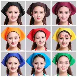 Mũ làm việc nhà bếp DARON, Mũ đầu bếp dán ren Cotton, Đồ dùng nhà bếp Nhật Bản Nhiều màu sắc bền bỉ Mũ xếp nhà hàng