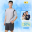 Bộ đồ nam YODY set đồ thun áo phối vai, quần short trẻ trung, vải cotton thoáng mát MCST25S056