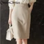 Váy bút chì midi kaki bodycon, phù hợp công sở và thời trang hàng ngày