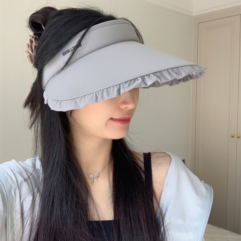 Mũ Chống Nắng Hululu Phong Cách Mới, Vành Lớn Thoáng Khí, Chất Liệu Lụa, Bảo Vệ Tia UV
