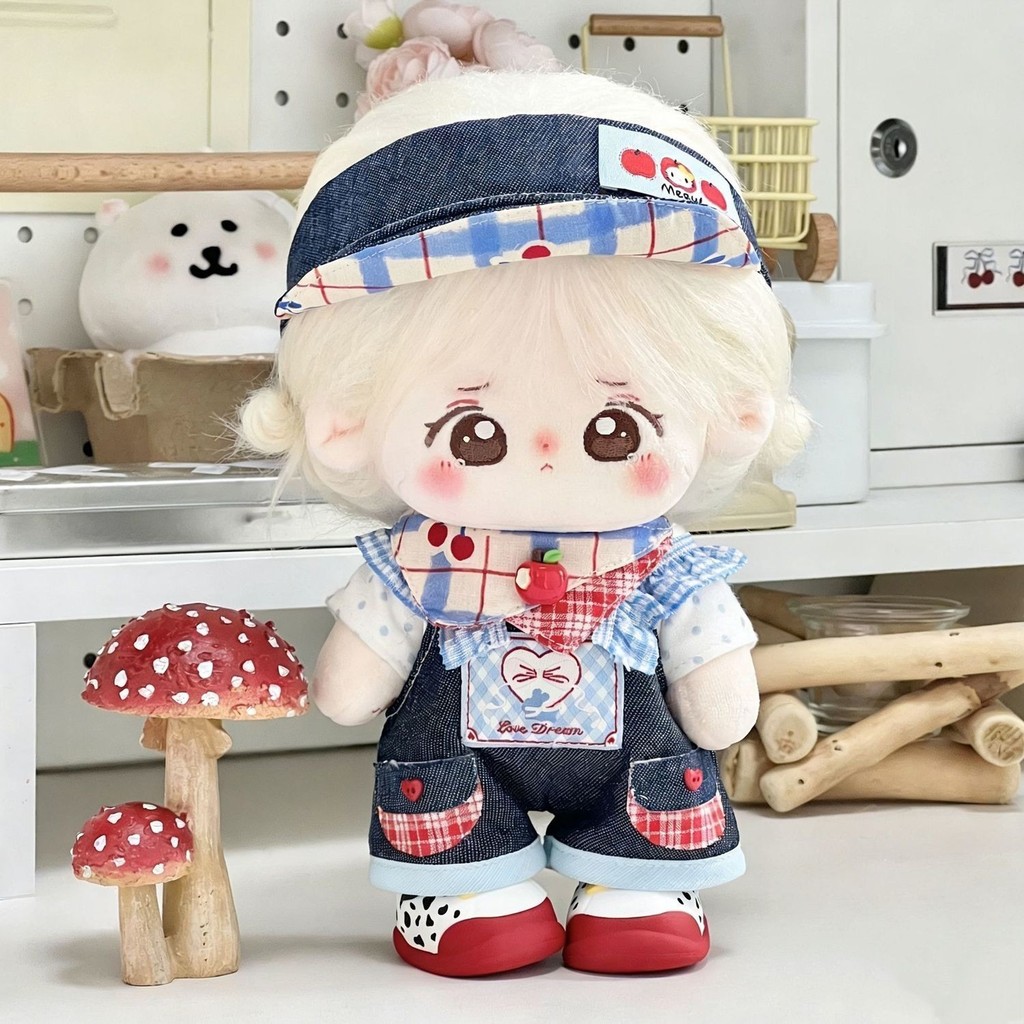 20Cm Quần Áo Bé 20Cm Dễ Thương Cotton Búp Bê Quần Áo Dễ Thương Màu Xanh Bong Bóng Dây Bộ Quà Tặng 4.16