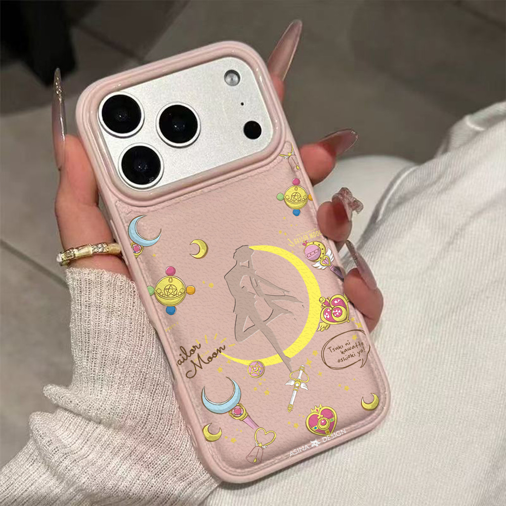 Ốp lưng Sailor Moon Họa Tiếng Cưng Đẹp Chống Sốc Da Gai Bảo Vệ Camera Cấp iPhone 17/16/15/14/13/12/11/X/XS Max Pro M