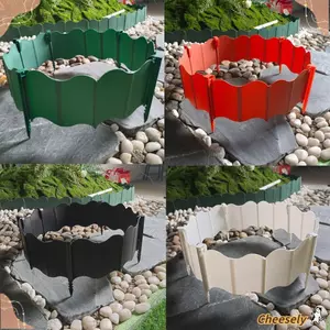 Biên giới viền cảnh quan CHEESELY, hàng rào trang trí cho cỏ, vườn, hoa; bảng DIY màu xanh lá