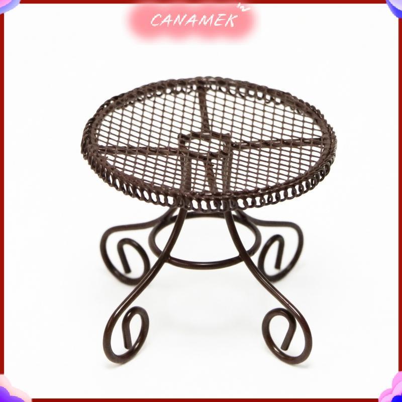 CANAMEK 1 / 3 Chiếc Nhà Búp Bê Sân Vườn Trưng Bày Trang Trí Chống Đỡ Phụ Kiện Thu Nhỏ Bàn Ghế Đồ trang trí Nhỏ Trang Trí Nhà Sắt Nội Thất CSF