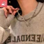 Mặt dây chuyền hoa zircon retro style, cá tính Hip-Hop cho nữ