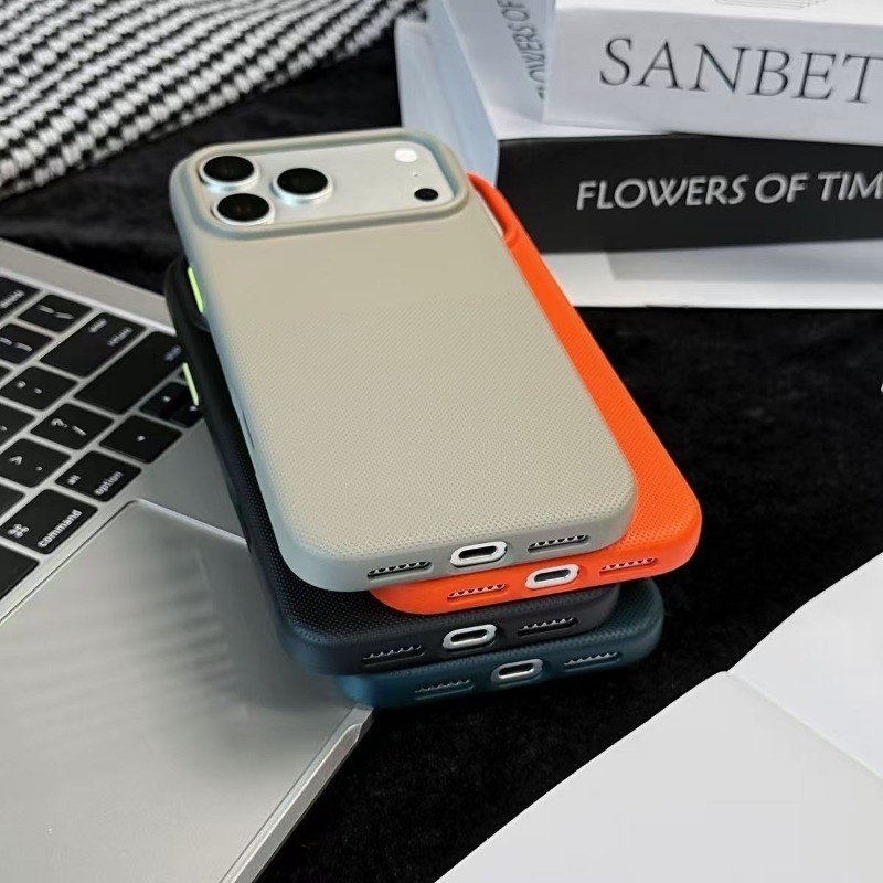 Lỗ Lớn Mờ Hút Từ Tính Tích Hợp Ốp Điện Thoại Đổ Xô Thích Hợp Cho IPhone 17 16 15 14 13 12 11 Pro Max Plus Ốp lưng Ốp Lưng