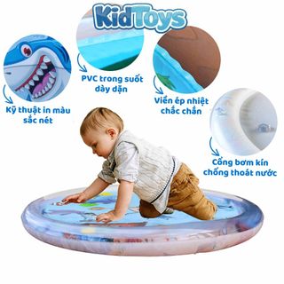 Thảm nước tập bò hình cá KidToys – đồ chơi bơm hơi mát mẻ phát triển giác quan cho bé