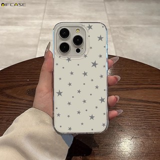 Dành Cho Vivo X200 X200S X100 X100S Ultra X90 X90S X80 Pro X70 X60 X50 Lite S30 S1 Pro Mini 5G 4G Vỏ Điện Thoại Đơn Giản Ngôi Sao Màu Xám Chấm Bi Dễ Thương Thanh Lịch Vỏ Trắng