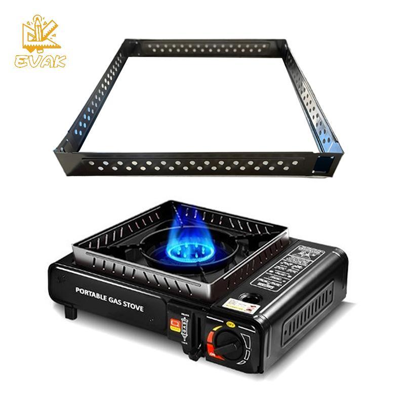 Bếp gas di động tiện lợi cho dã ngoại với giá đỡ chống gió