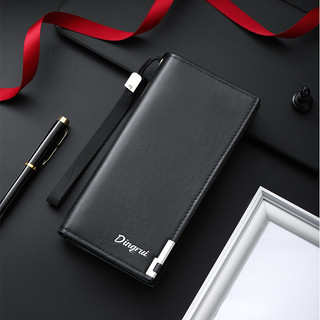 Nam Phong Cách Kinh Doanh PU Cổ Tay Dài Ví Đa Năng Nhiều Thẻ Có Thể Gập Lại Dây Kéo Ví Tiền Mặt
