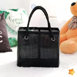Túi lưới đi biển Túi đựng đồ vệ sinh Túi du lịch dung tích lớn Túi Tote lưới bền Túi lưu trữ để mua sắm Du lịch mới