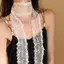 Thêu Ruy Băng & Thắt Lưng - Khăn Ren Phù Hợp Mùa Hè, Khăn Buộc Tóc Snood Mới