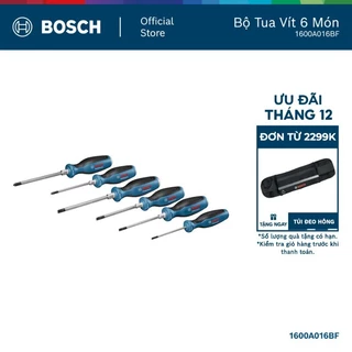 Bộ Tua Vít 6 Món Đầu SL/PH Bosch 1600A016BF – Đa Năng, Bền Bỉ, Chuẩn Đức