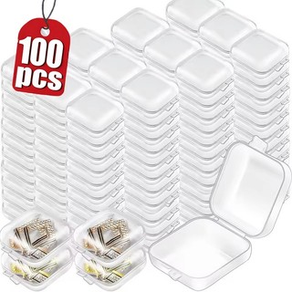 30 / 50 / 100 Chiếc Hộp Bảo Quản Trang Sức Mini - Hộp Đựng Vòng Cổ Bông Tai Nhựa Trong Suốt