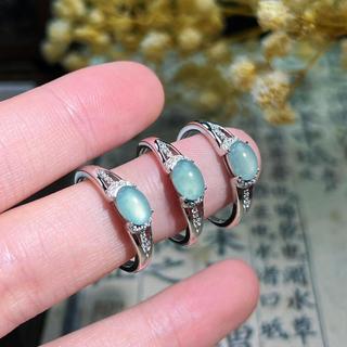 Nhẫn Nữ Đính Đá Ngọc Xanh Ánh Thủy Nữ – Kiểu Dáng Quý Phái, Nhẹ Nhàng & Thời Trang Thanh Lịch Thiết Kế Freesize