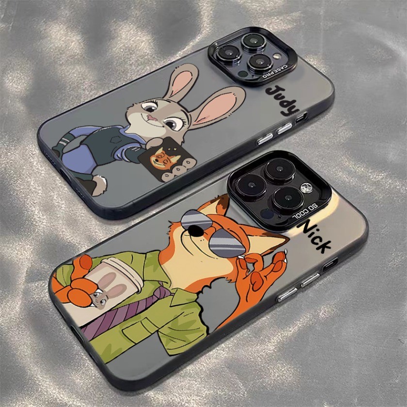 Dành Cho OPPO A3S AX5 A5 AX5S A5S A7 AX7 A12 A12e A15 A15S A16 A16S A17 A17K A31 A5 A9 2020 F9 F11 Pro 2026 Zootopia Nick Judy Matte Vỏ Điện Thoại Chống Sốc