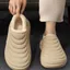 Giày cotton đế dày IAPPORTUNIA dành cho nữ, giữ ấm thoải mái Dép mùa đông vừa vặn, đế cotton dày ấm cúng chống trượt chống nước Dép lót lông trong nhà và ngoài trời