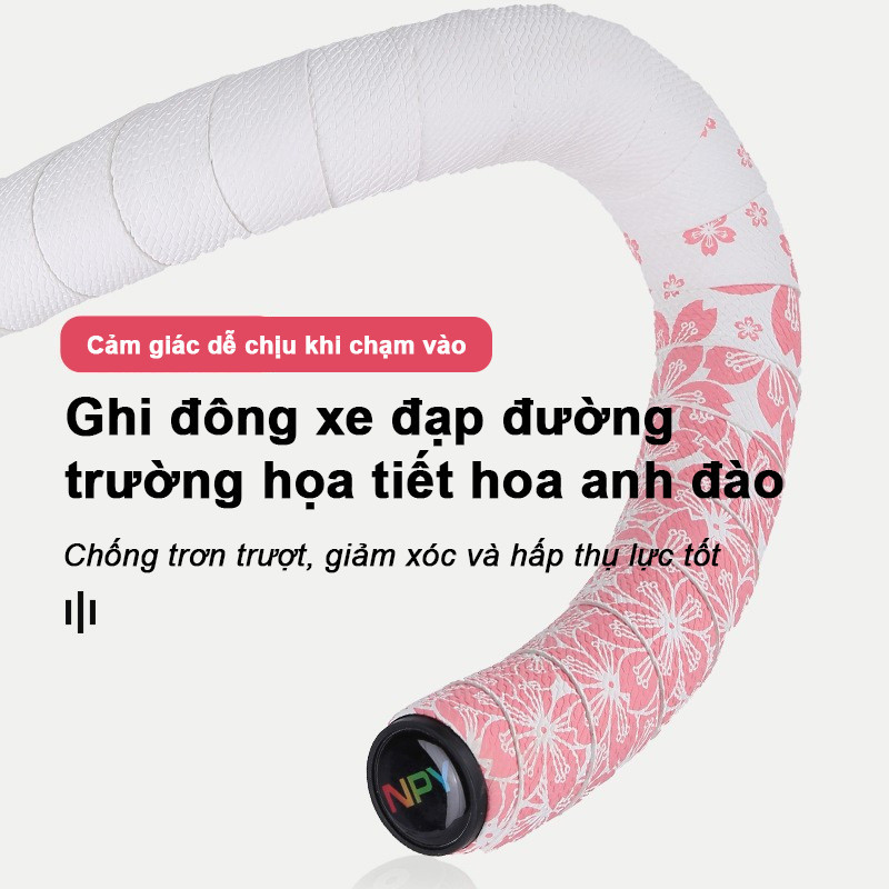 Dây Quấn Tay Cầm Xe Đạp Chống Trượt - Họa Tiết Hoa, Thấm Mồ Hôi, Êm Tay, Bền Đẹp & Nhiều Màu