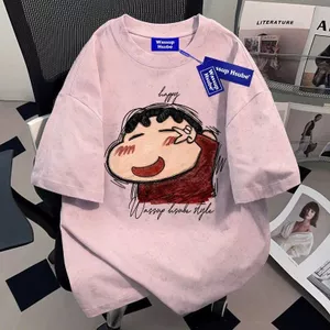 Áo phông unisex tay lỡ cotton su mát màu hồng tiểu thư dễ thương bộ sưu tập-qunaao94