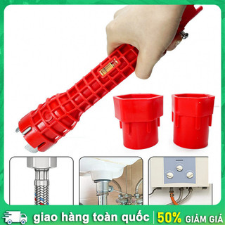 Vừa khít nhiều đai ốc - Trợ thủ sửa hệ nước, Cờ lê đa năng, 8 trong 1, sửa vòi nước bồn rửa, dụng cụ tháo lắp vòi nước