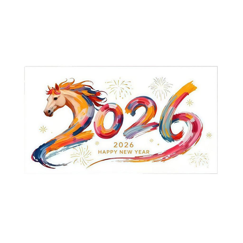 Hình Dán Chúc Mừng Năm Mới 2026 Trang Trí Nhà Cửa, Cửa Sổ, Decal Dán Cửa Sổ Năm Mới, Nhãn Dán Tái Sử Dụng Cho Nhà Cửa
