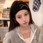 Dây buộc tóc JVSUB, Băng đô dệt kim thoáng khí chống trượt, nơ co giãn thời trang màu trơn Headwrap nữ