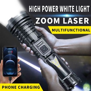 LEDĐèn pin siêu sáng XHP50 Sản phẩm chính hãng-Đèn pin cầm tay Đèn pin công suất cao chống thấm nước chiếu sáng khẩn cấp