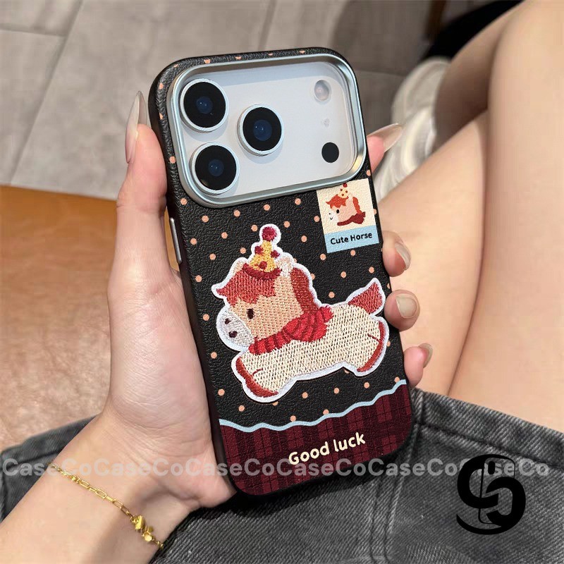 Cho Oppo A18 A6 Pro A5 A5X A15 A7 A54 A16 A15 A1K A57 A12 A3 A31 Reno 13 14 14F 12 Ốp điện thoại hình ngựa con dễ thương