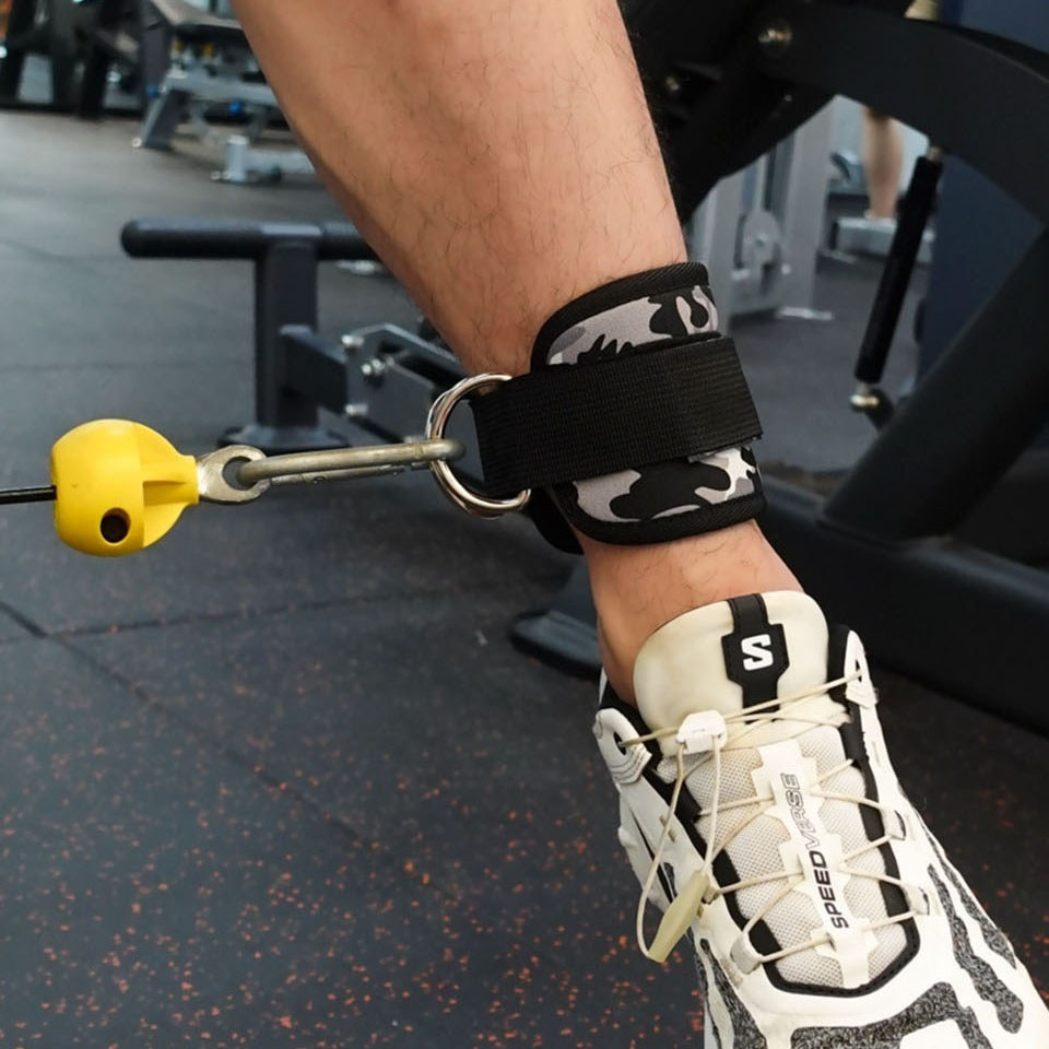 Vòng bít cổ tay có đệm có thể điều chỉnh Dây đeo đệm D-Ring Glute Kickback cho máy cáp, Lý tưởng cho các bài tập Glutes