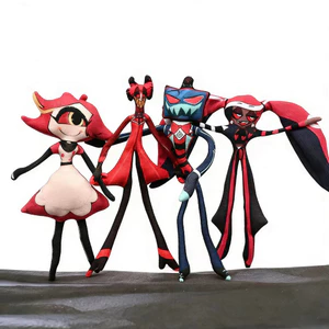 25cm Hazbin Khách sạn Anime Hình Alastor VEL Vox Niffty Búp bê sang trọng với khung dây xương Đồ chơi trẻ em Quà tặng sinh nhật