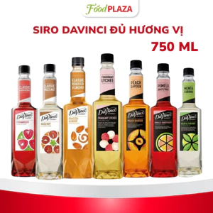 Siro Davinci Gourmet 750ml Đủ Hương Vị, Syrup Davinci Cao Cấp Hương Vị Tự Nhiên, Đậm Đà