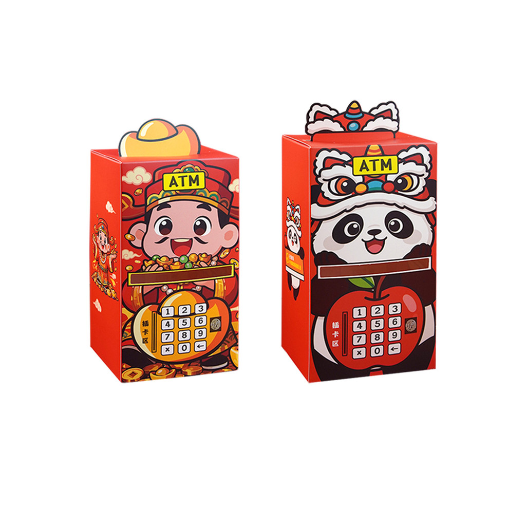 ATM Phong Bì Đỏ Phong Cách Mới Thu Tiền Tết Nguyên Đán Lễ Hội Mùa Xuân Trẻ Em Đêm Giao Thừa Người Già Quà Tặng Sinh Nhật Tiền Bất Ngờ-